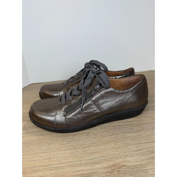 Vionic Women's Size 7.5 Abigail Metallic Walking Shoes Lace Up Round Toe - Picture 1 of 8